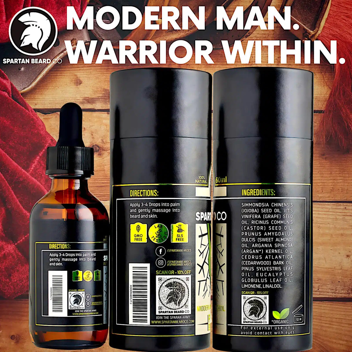 𝗦𝗣𝗔𝗥𝗧𝗔𝗡 𝗕𝗘𝗔𝗥𝗗™ Oil (80% OFF - First Order)