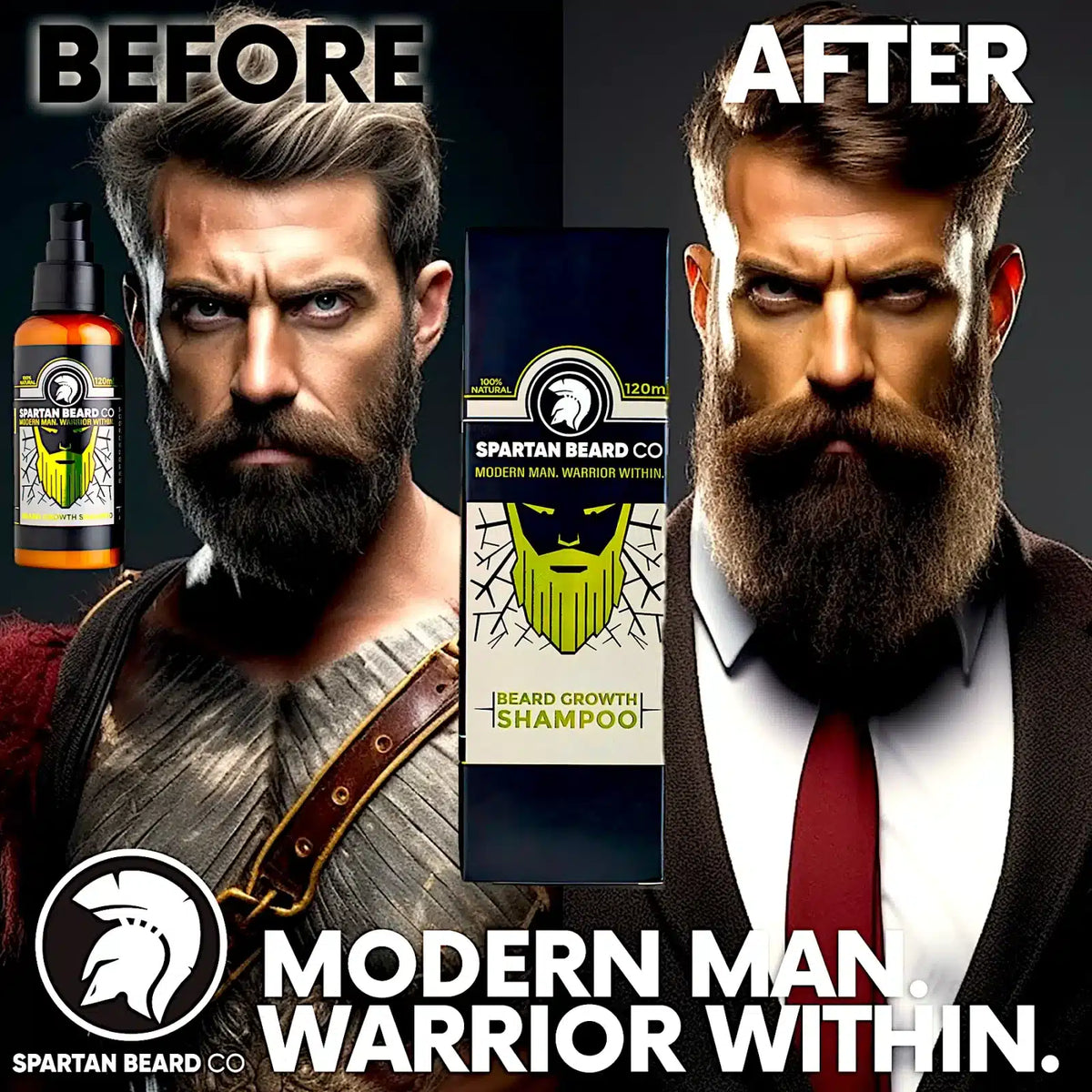 𝗦𝗣𝗔𝗥𝗧𝗔𝗡 𝗕𝗘𝗔𝗥𝗗™ Shampoo (80% OFF - First Order)